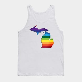 Michigan LGBT Rainbow Flag Gay Pride Tank Top